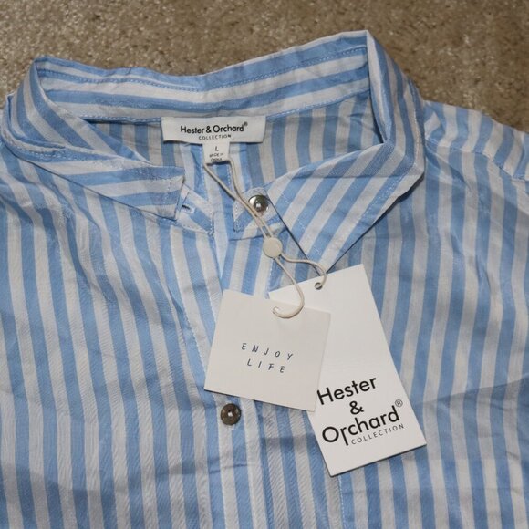 Blue Striped Button Down Shirt - Picture 3 of 5